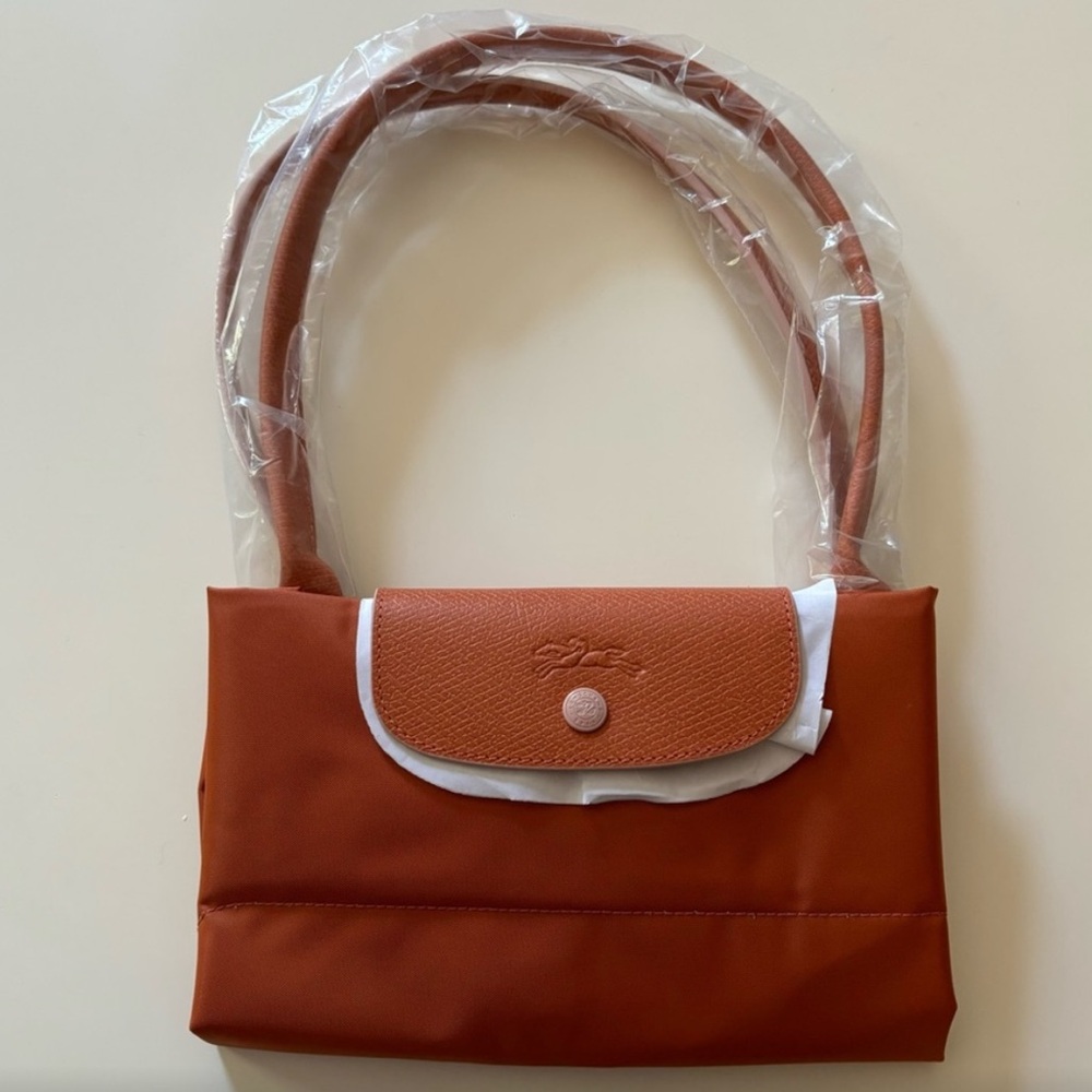 NWT Longchamp Le Pliage medium tote bag in chestnut